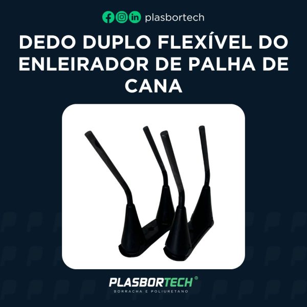 Dedo Duplo Flexível do Enleirador de Palha de Cana